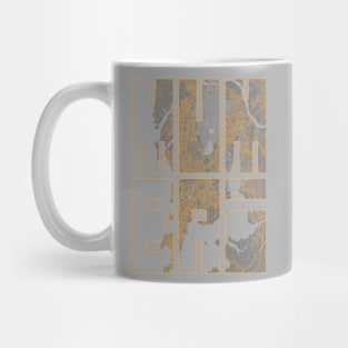 Mumbai, Maharashtra, India City Map Typography - Bauhaus Mug